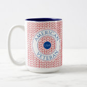 AMÉRICAIN VÉTÉRAN Tall Navy Mug à deux tons (Gauche)