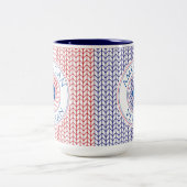 AMÉRICAIN VÉTÉRAN Tall Navy Mug à deux tons (Centre)
