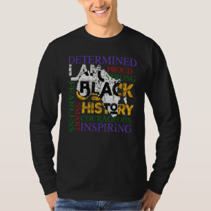 American Afrocentric Black i Am zwarte geschiedeni T-shirt