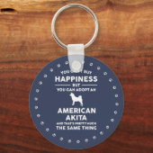 American Akita Adoption Happiness Sleutelhanger (Voorkant)