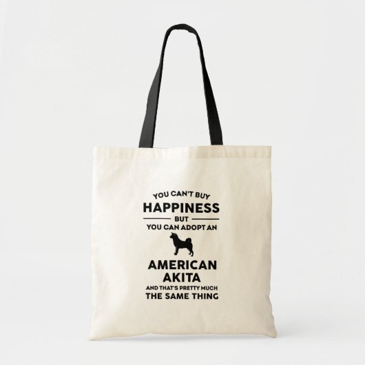 American Akita Adoption Happiness Tote Bag (Voorkant)