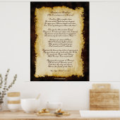 American Anthem Patriotic Original Poem Poster (Keuken)