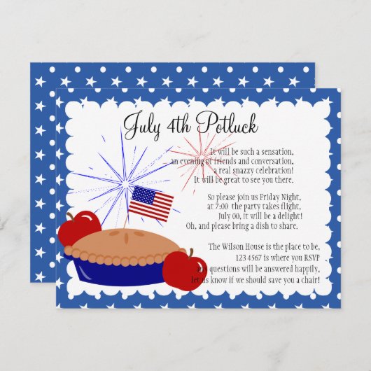 American Apple Pie Kaart (Voorkant / Achterkant)