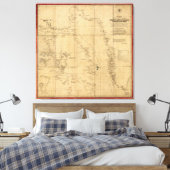 American Arctic Expedition Map (1853) Canvas Afdruk (Insitu (Slaapkamer))