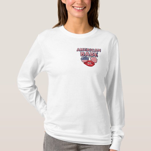 American Babe 4th of July Celebration T-shirt (Voorkant)
