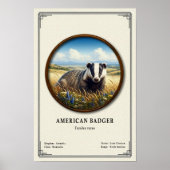 American Badger Zoology Series Poster (Voorkant)