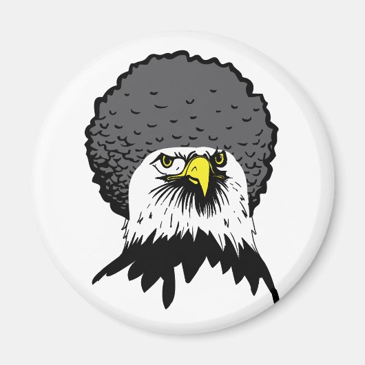 American Bald Eagle Afro Funny Fridge Magnet (Devant)