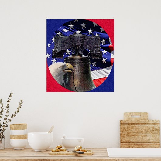 American Bald Eagle, Bell et affiche du drapeau (Cuisine)