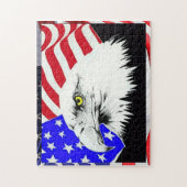 American Bald Eagle Drawing and Flag Puzzle Legpuzzel (Verticaal)