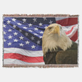 American Bald Eagle et Drapeau Jetez la couverture (Devant)