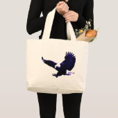 American Bald Eagle Landing Grote Tote Bag (Voorkant (product))