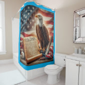 American Bald Eagle Patriottisme Douchegordijn (In situ)