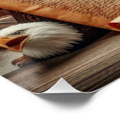 American Bald Eagle Patriottisme Perfect Poster (Hoek)