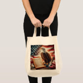 American Bald Eagle Patriottisme Tote Bag (Voorkant (product))