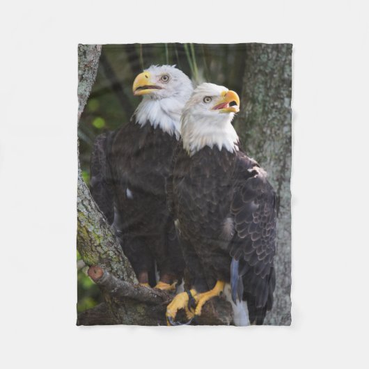 American Bald Eagle Throw Fleece Deken (Voorkant)