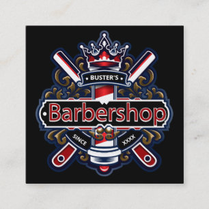 American Barber Pole Personalize Vierkante Visitekaartje