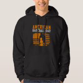 American Baseball Dad Father's Day Baseball For Me Hoodie (Voorkant)