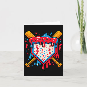 American Baseball Drip Ice Cream voor jongens en b Kaart