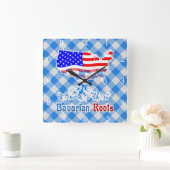 American Bavarian Roots Square klok (Huis)