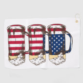 AMERICAN Beer Golf Towel Golfhanddoek (Horizontaal)