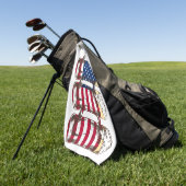 AMERICAN Beer Golf Towel Golfhanddoek (Groen)
