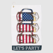 AMERICAN Beer LETS PARTY BACKDROP Golfhanddoek (Voorkant)