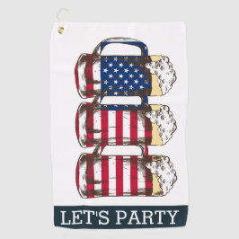 AMERICAN Beer LETS PARTY BACKDROP Golfhanddoek