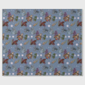 American Bird Woodland kerst Cadeaupapier (Vlak)