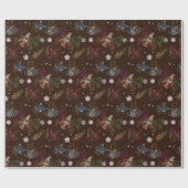 American Bird Woodland kerst Cadeaupapier (Vlak)