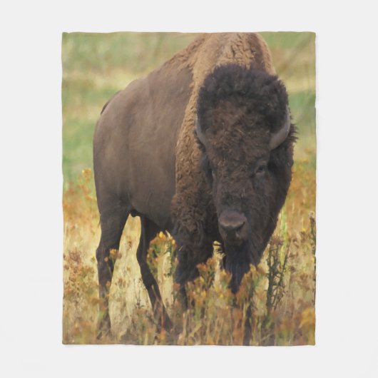 American Bison Fleece Blanket Deken (Voorkant)