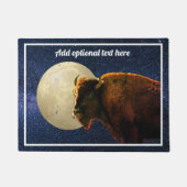American Bison, Full Moon en Sterrennacht Deurmat (Voorkant)