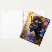 American Bison in textured Flower *Personalize* (Devant avec enveloppe)