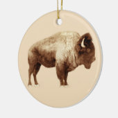 American Bison Keramisch Ornament (Links)