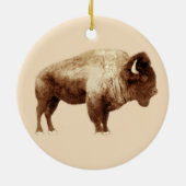 American Bison Keramisch Ornament (Achterkant)