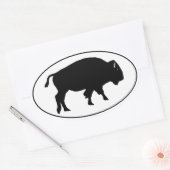 American Bison Oval Logo Ovale Sticker (Envelop)