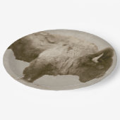 American Bison. Papieren Bordje (Gekanteld)