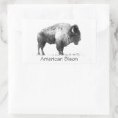American Bison Rechthoekige Sticker (Tas)