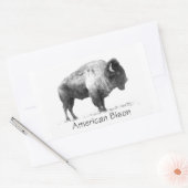 American Bison Rechthoekige Sticker (Envelop)