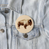 American Bison Ronde Button 7,6 Cm (In situ)