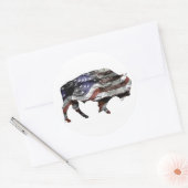 American Bison Ronde Sticker (Envelop)