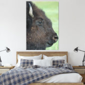 American Bison Up Close - Wildlife fotografie Canvas Afdruk (Insitu (Slaapkamer))