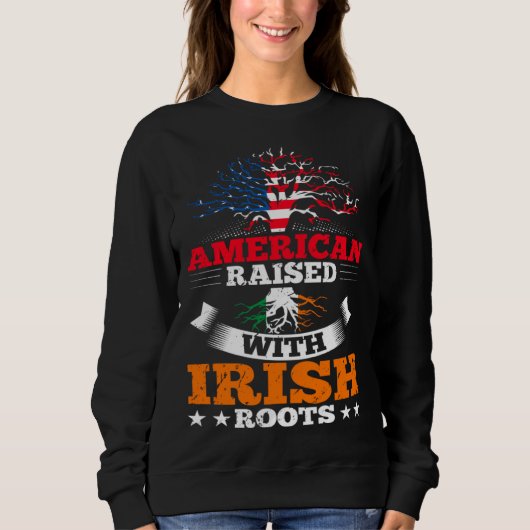 American Born Irish Roots Family Tree Quote Irelan Trui (Voorkant)
