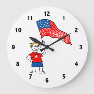 American Boys Clock Grote Klok