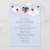 American British 4 Cours Menu Mariage (Devant)