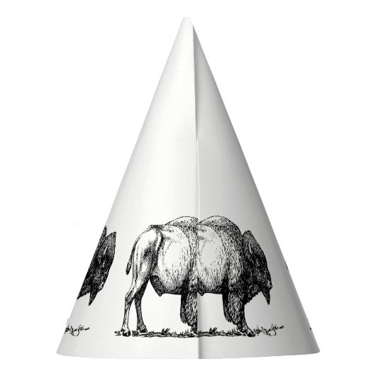 American Buffalo Bison Feesthoedjes (Achterkant)