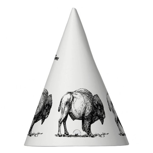 American Buffalo Bison Feesthoedjes (Rechts)