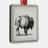 American Buffalo Bison Metalen Ornament (Rechts)
