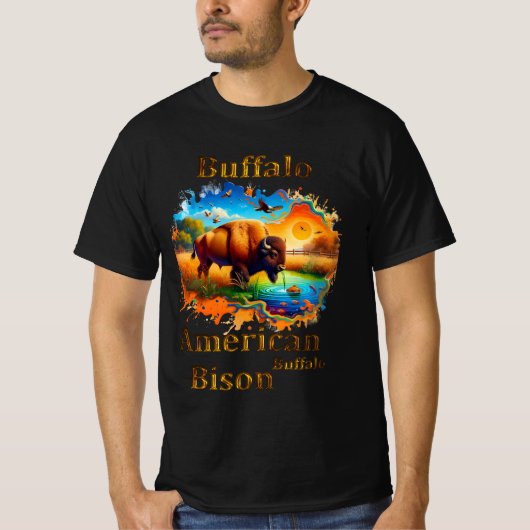 American Buffalo Bison T-shirt (Voorkant)