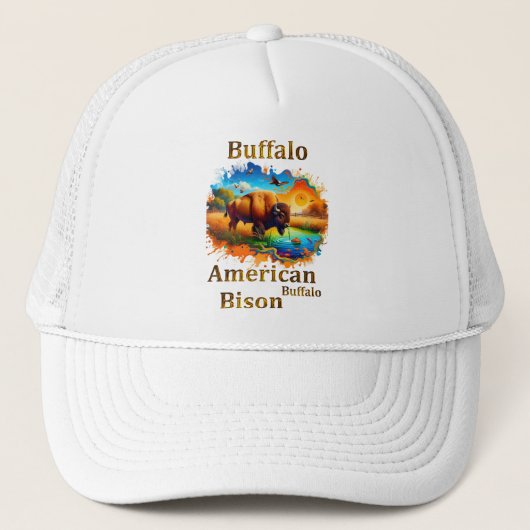 American Buffalo Bison Trucker Pet (Voorkant)