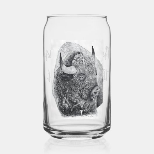 American Buffalo Blikvorm Glas (Voorkant)
